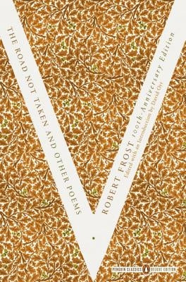 Paperback of "The Road Not Taken and Other Poems" Penguin Classics Deluxe Edition, featuring a colorful cover design.