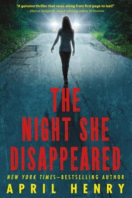 Paperback of The Night She Disappeared by Square Fish, showing the book cover with dark and mysterious artwork.