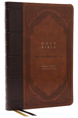 KJV Holy Bible: Giant Print Thinline, Brown Leathersoft, Red Letter, Comfort Print: King James Version (Vintage) Bible Thomas Nelson