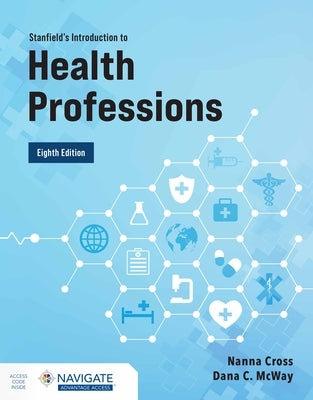 Paperback copy of Stanfield's Introduction to Health Professions textbook by Jones & Bartlett Publishers, featuring a visible book cover.