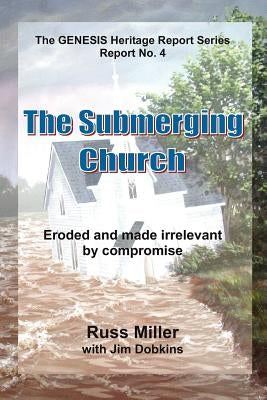 Paperback copy of "The Submerging Church" by UCS Press, featuring a cover image with religious and aquatic themes.