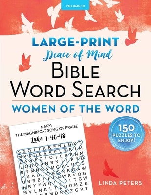 Peace of Mind Bible Word Search for Women of the Word paperback by Good Books, featuring a colorful cover with religious-themed design.