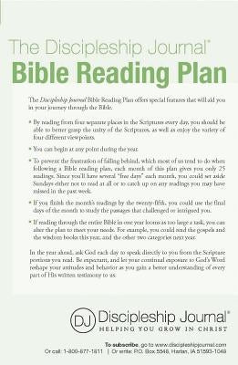 The Discipleship Journal Bible Reading Plan 25-Pack Loose Leaf NavPress Publishing Group