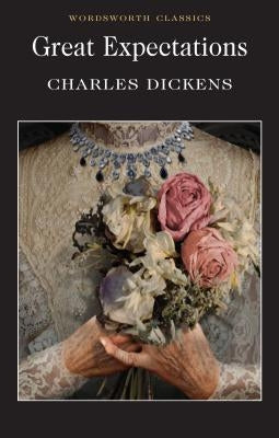Cover of "Great Expectations" novel by Wordsworth Editions, featuring a classic book design and vintage artwork.
