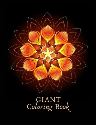 Giant mandala coloring book for adults, paperback by Independently Published, featuring detailed stress-relief designs on 8.5x11 pages.