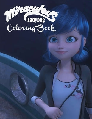 Jumbo Miraculous Ladybug coloring book for kids and teens, featuring 8.5x11-inch pages with superhero-themed illustrations.