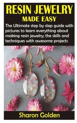 Paperback book titled "Resin Jewelry Made Easy" showing colorful resin jewelry pieces on the cover, instructional guide for resin jewelry making.