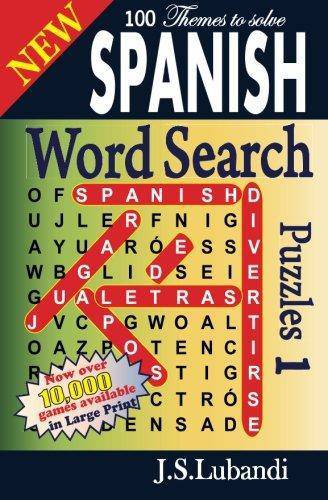 New SPANISH Word Search Puzzles - SureShot Books Publishing LLC