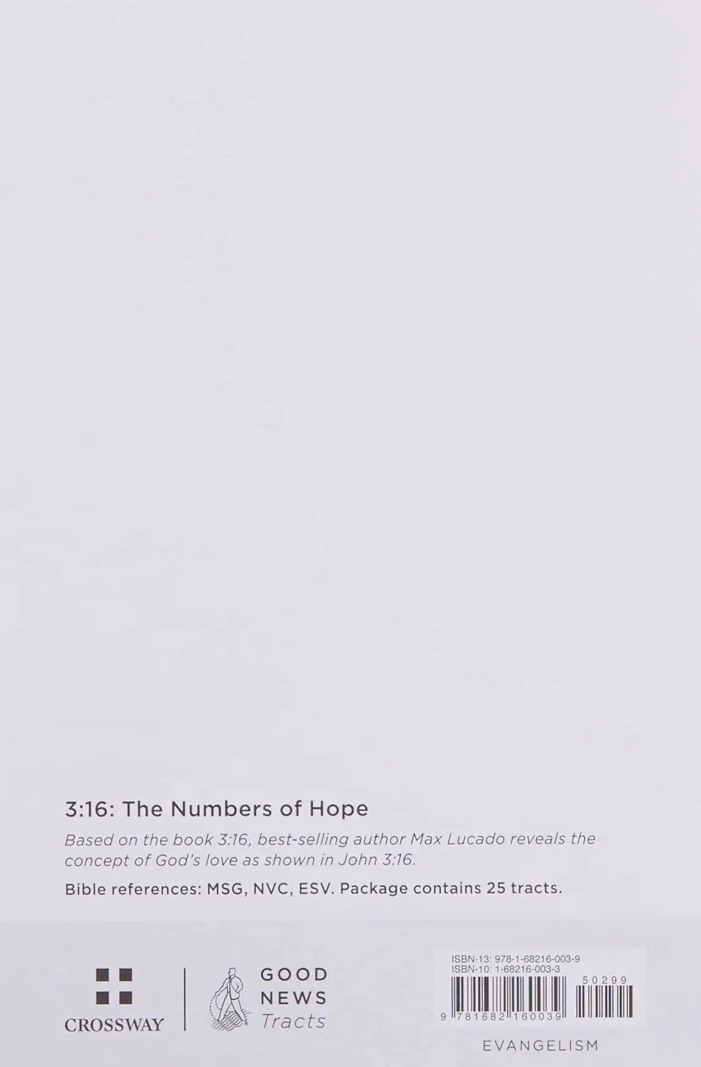 3:16: The Numbers of Hope (Pack of 25) Christian Living Max Lucado