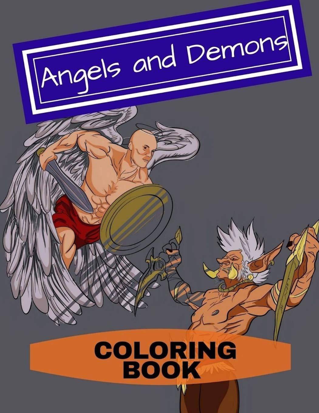 Angels and Demons Coloring Book: Adult Coloring Fun, Stress Reli - SureShot Books Publishing LLC