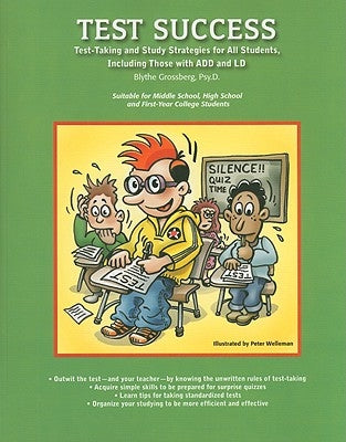 Paperback book titled "Test Success: Test-Taking and Study Strategies for All Students" by Specialty Press/A.D.D. Warehouse.