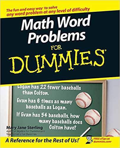 Math Word Problems For Dummies - SureShot Books Publishing LLC