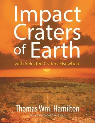 Paperback book titled "Impact Craters of Earth" showing a detailed cover illustration of planetary craters and geological features.