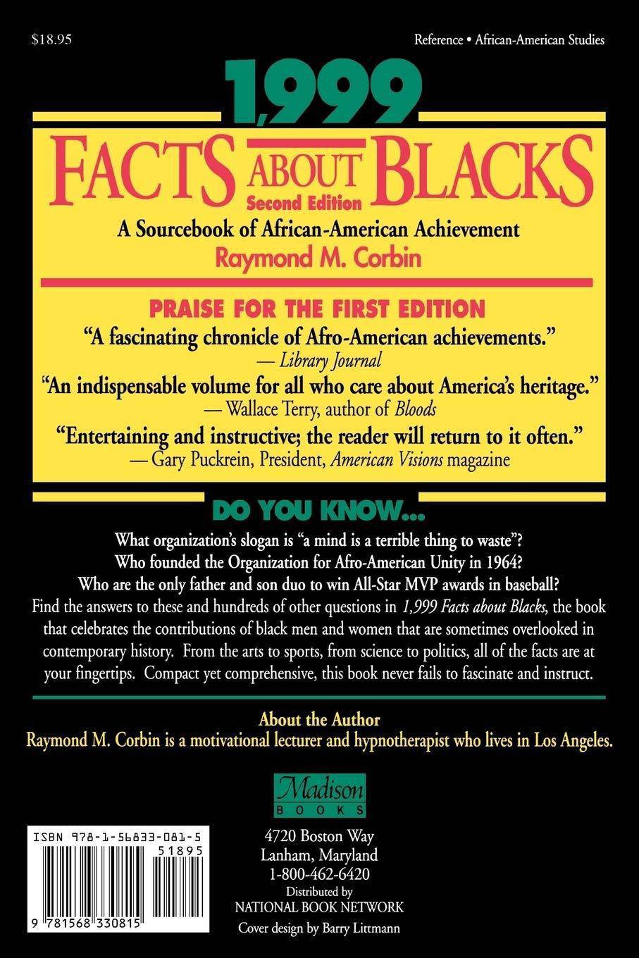 1,999 Facts About Blacks: A Sourcebook of African-American Achie - SureShot Books Publishing LLC
