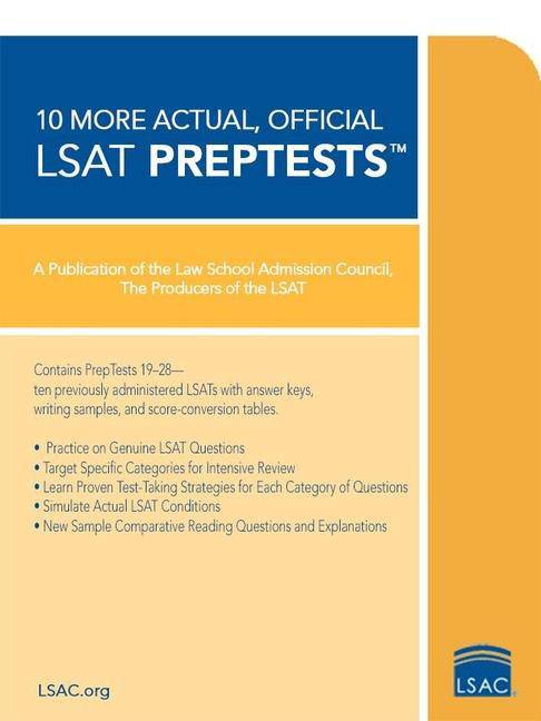 10 More, Actual Official LSAT Preptests: (preptests 19-28) - SureShot Books Publishing LLC