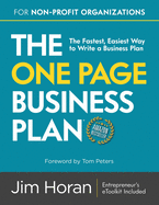 One Page Business Plan for Non-Profit Organizations: The Fastest - SureShot Books Publishing LLC