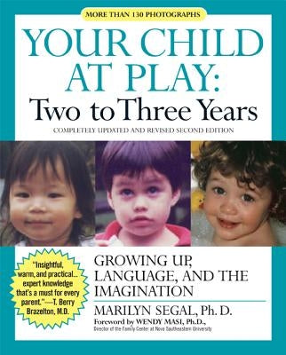 Paperback book titled "Your Child at Play: Two to Three Years" by William Morrow & Company, featuring a colorful children's play scene.